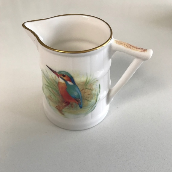 Vintage Royal Worcester Porcelain China Mini Barrel Kingfisher Pitcher Jug NIB - Picture 4 of 8